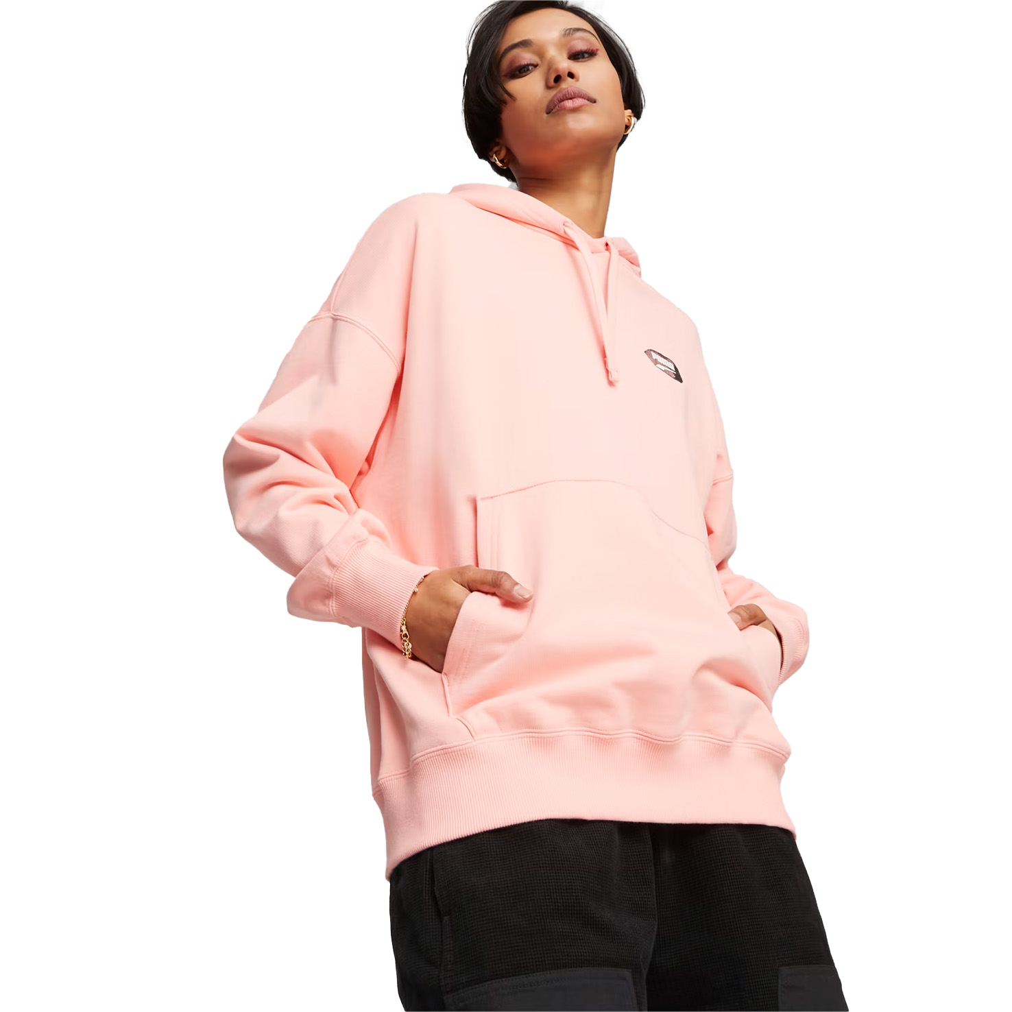 Купить PUMA DOWNTOWN Oversized Graphic Hoodie TR Pea за 4 745 рублей в Москве и с доставкой по России