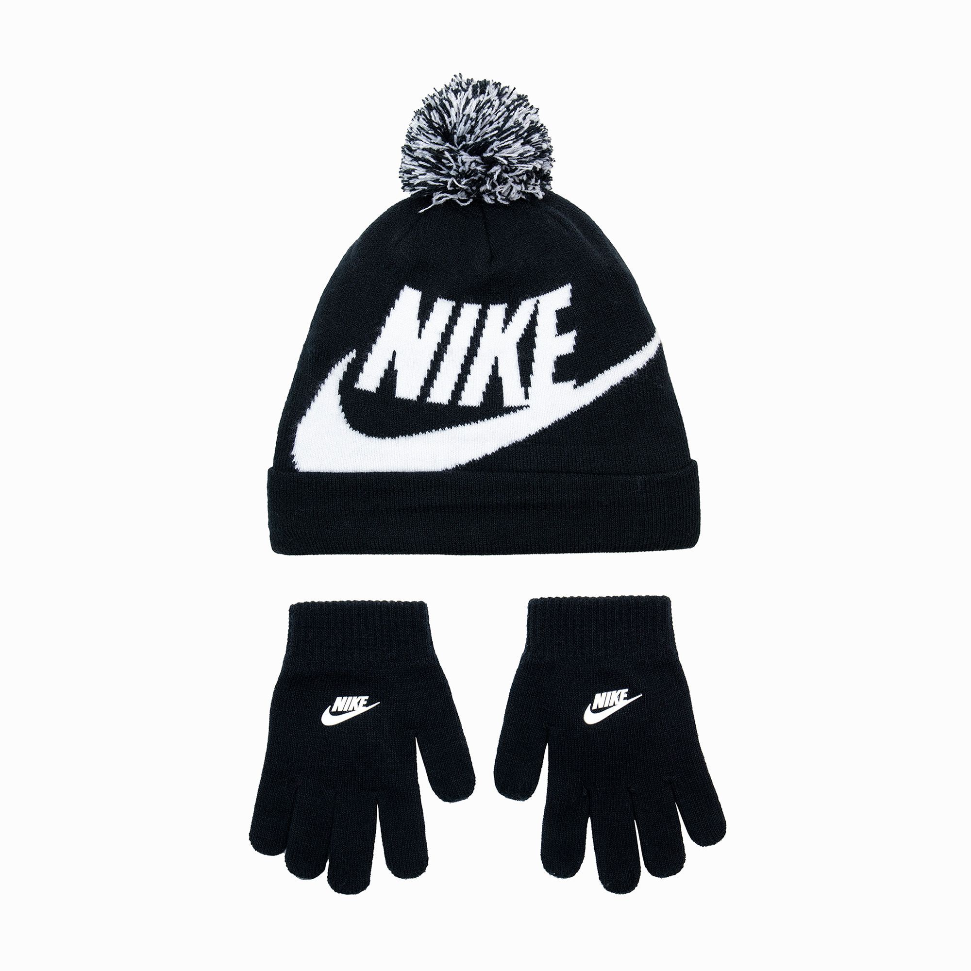 Купить NIKE Детский набор: шапка и перчатки Nike Swoosh Pom Beanie Glv Set за 1 999 рублей в Москве и с доставкой по России